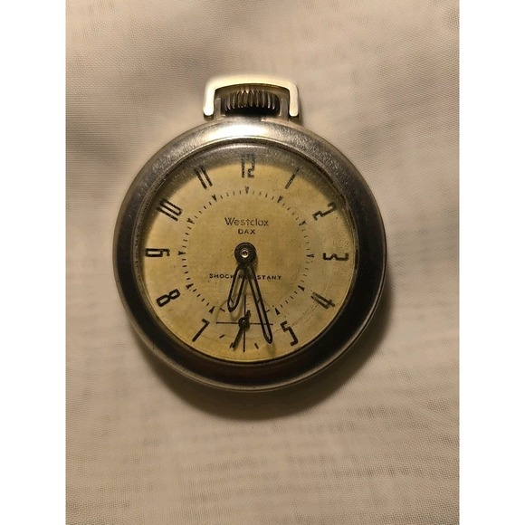 VINTAGE WESTCLOX DAX MECHANICAL HANDWIND U.S.A. MADE WATCH SHOCK RESISTANT WORKS - Picture 1 of 5